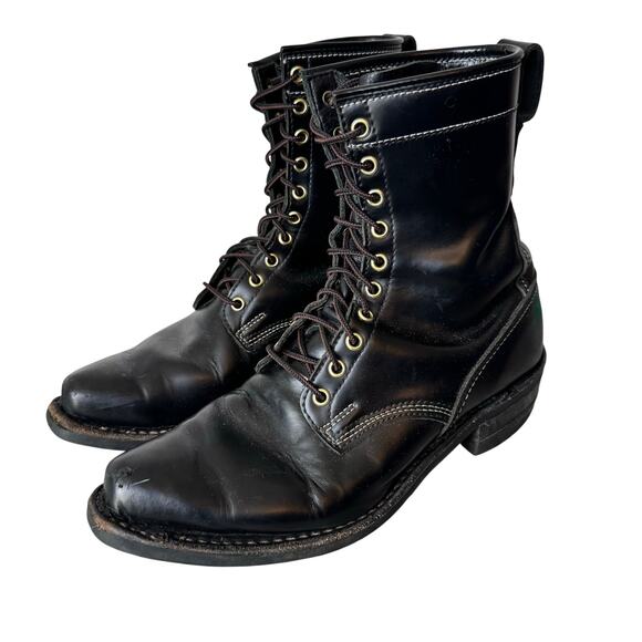 Dayton Other - Dayton Boots Sidekick Black Leather Mens 9 Canadian Work Biker Goth Emo Punk